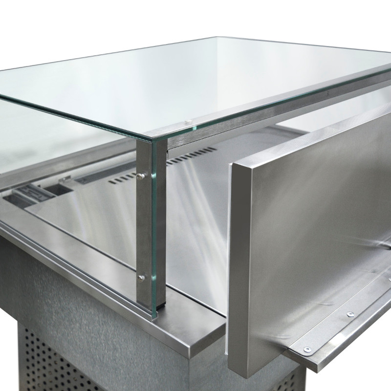 Встраиваемая горизонтальная кондитерская холодильная витрина FINIST GLASSIER SLIDE GS-8/7/3