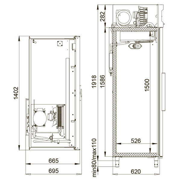 Шкаф холодильный Polair CM110-G