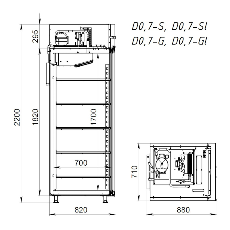 картинка Шкаф холодильный ARKTO D 0.7-GL с канапе