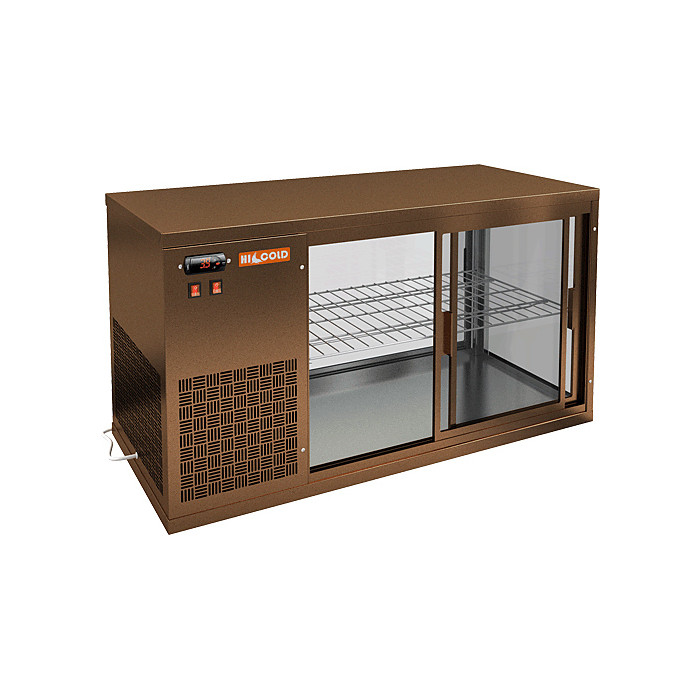Настольная холодильная витрина HICOLD VRL 900 L Bronze / Beige / Brown / Black