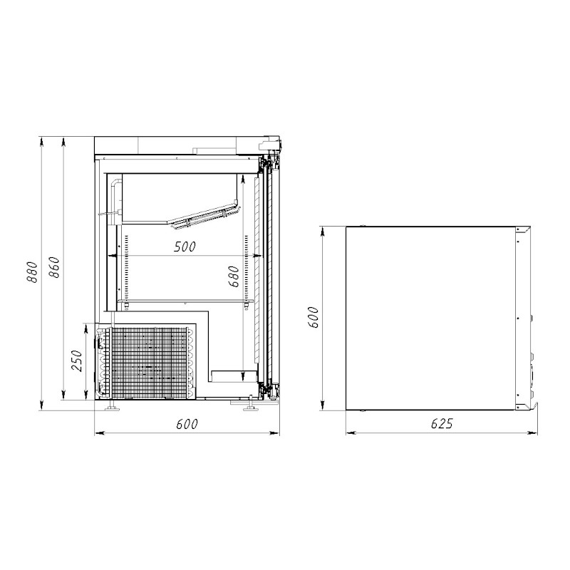 Шкаф холодильный ARKTO DC0.13-G