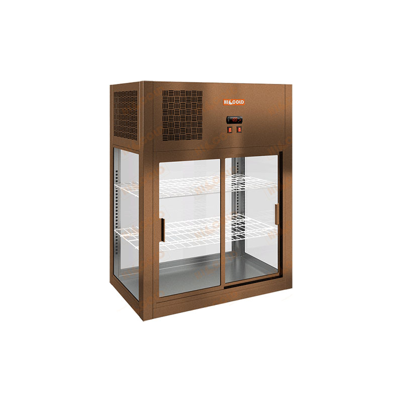картинка Настольная островная холодильная витрина HICOLD VRH O 790 Bronze / Beige / Brown / Black