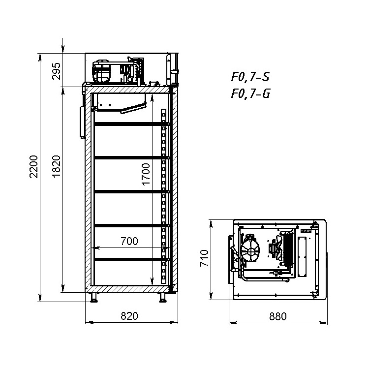 Шкаф морозильный ARKTO F 0.7-SLD с канапе