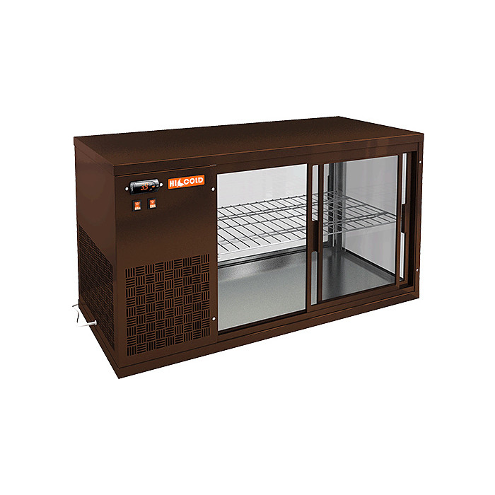 Настольная холодильная витрина HICOLD VRL 900 L Bronze / Beige / Brown / Black