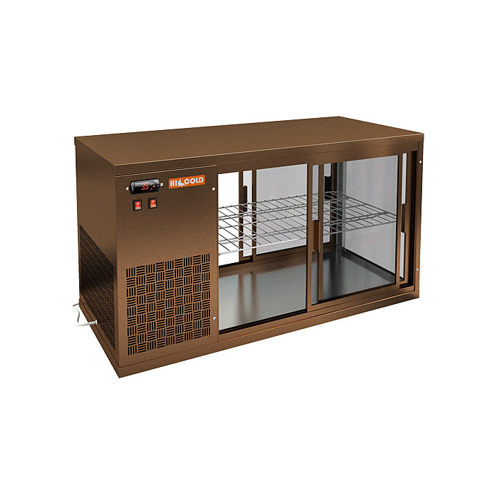 Настольная холодильная витрина сквозная HICOLD VRL T 900 L Bronze / Beige / Brown / Black