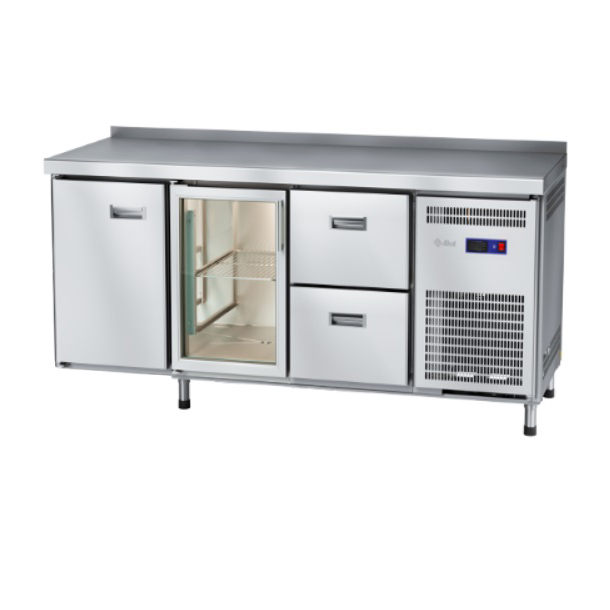 Стол холодильный Abat СХН-60-02 (дверь, дверь-стекло, ящики 1/2)