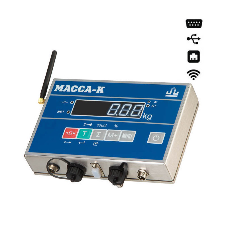 Весы Масса-К ТВ-M-600.2-АB(RUEW)3 с интерфейсами RS, USB, Ethernet, WiFi и влагозащитой