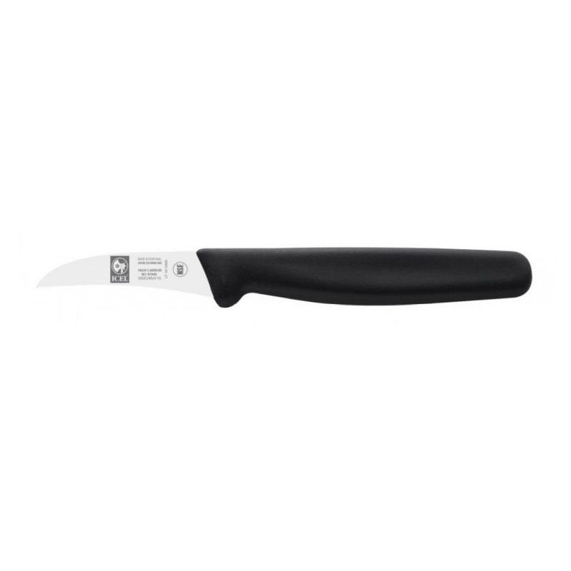 картинка Нож для чистки овощей ICEL JUNIOR 24100.3214000.060 изогнутый черный 6см