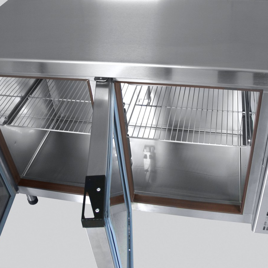 Стол холодильный Abat СХС-60-02 (ящики 1/2, дверь-стекло, ящики 1/2)