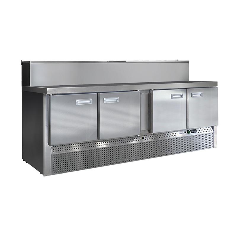 Холодильный стол для пиццы FINIST СХСнпцг-700-4, гранит, нижний агрегат 1900x700x1060