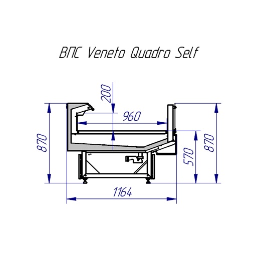 Прилавок холодильный Italfrigo Veneto Quadro Self 2500