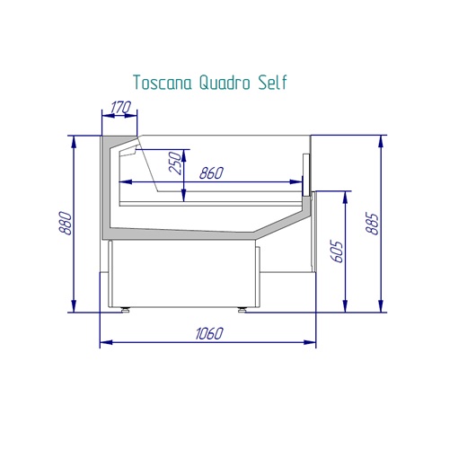 картинка Прилавок холодильный Italfrigo Toscana Q Self 3750
