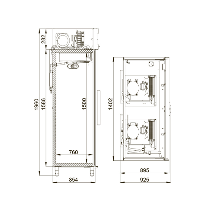Шкаф холодильный Polair CC214-S комбинированный