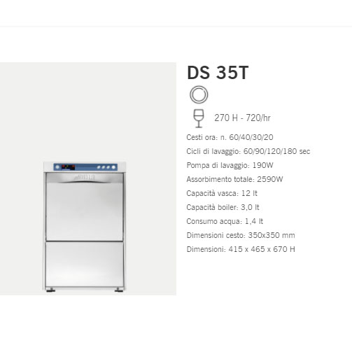 картинка Машина посудомоечная фронтальная Dihr DS 35 TDA