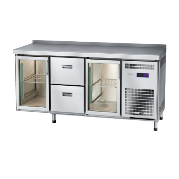 Стол холодильный Abat СХС-70-02 (дверь-стекло, ящики 1/2, дверь-стекло)