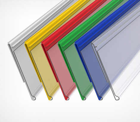 картинка Двухкомпонентный ценникодержатель для стеклянных и тонких полок GLS60 длина 1330 мм