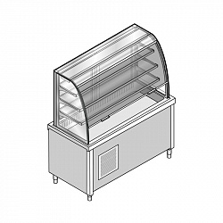 картинка Витрина холодильная EMAINOX 8VTRT3RVVG15 8045355 с охлаждаемой ванной на шкафу