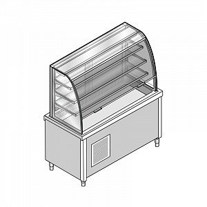 картинка Витрина холодильная EMAINOX 8VTRT3RVVG15 8045355 с охлаждаемой ванной на шкафу