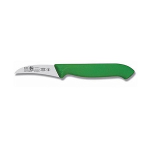 картинка Нож для чистки овощей ICEL HORECA PRIME 28500.HR01000.060 изогнутый зеленый 6см