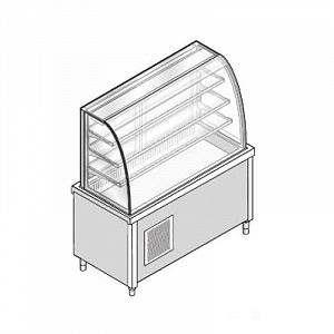 картинка Прилавок-витрина холодильная EMAINOX 8VTR3RVVА11 8045360 с охлаждаемой ванной на шкафу