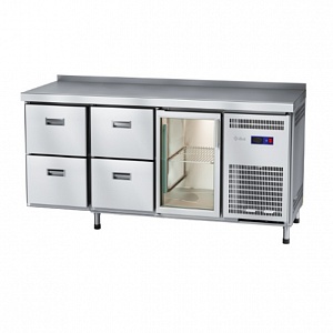 картинка Стол холодильный Abat СХС-60-02 (ящики 1/2, ящики 1/2, дверь-стекло)