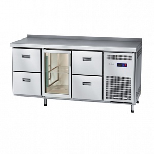 картинка Стол холодильный Abat СХН-70-02 (ящики 1/2, дверь-стекло, ящики 1/2)