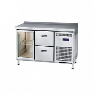 картинка Стол холодильный Abat СХС-70-01-СО (дверь-стекло, ящики 1/2) охлаждаемая столешница