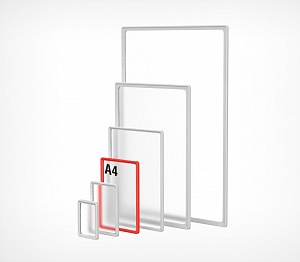 картинка Пластиковая рамка с закругленными углами PF-A4